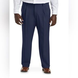 GS Perfect Fit Easy Stretch Pleated Navy Blue Pants